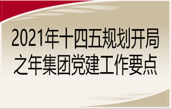 2021年十四五规划开局之年集团党建工作要点