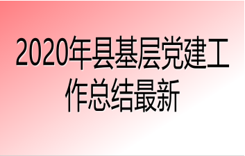 2020年县基层党建工作总结最新