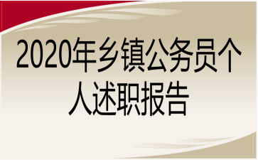 2020年乡镇公务员个人述职报告