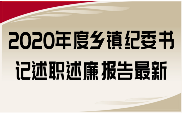 2020年度乡镇纪委书记述职述廉报告最新