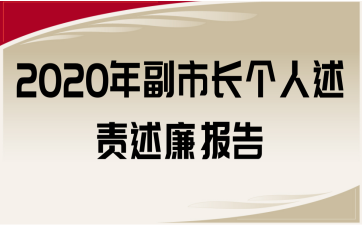 2020年副市长个人述责述廉报告
