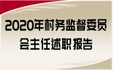 2020年村务监督委员会主任述职报告