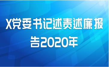 X党委书记述责述廉报告2020年