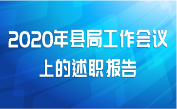 2020年县局工作会议上的述职报告