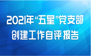 2021年“五星”党支部创建工作自评报告