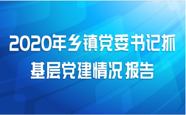 2020年乡镇党委书记抓基层党建情况报告