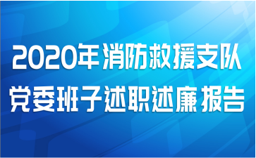 2020年消防救援支队党委班子述职述廉报告
