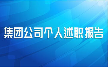 集团公司个人述职报告