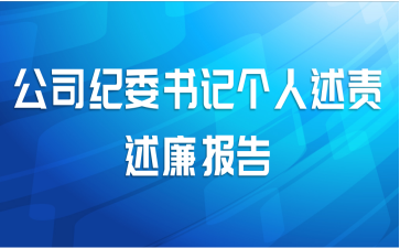 公司纪委书记个人述责述廉报告