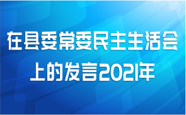 在县委常委民主生活会上的发言2021年