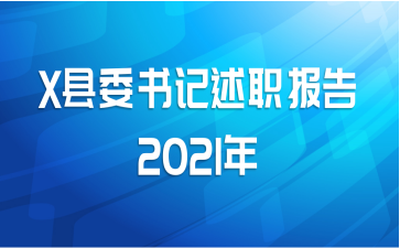 X县委书记述职报告2021年