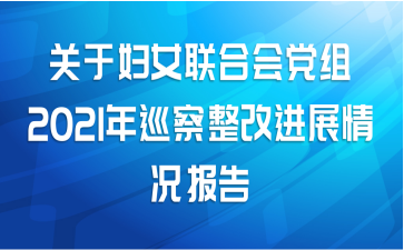 关于妇女联合会党组2021年巡察整改进展情况报告