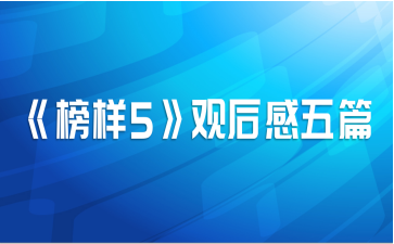 《榜样5》观后感五篇