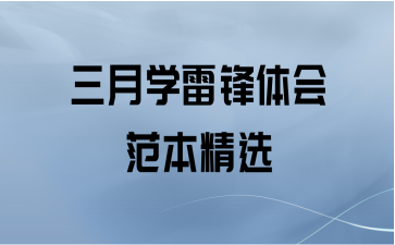 三月学雷锋体会范本精选