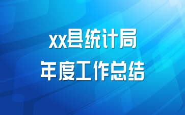 xx县统计局年度工作总结