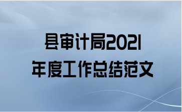 县审计局2021年度工作总结范文
