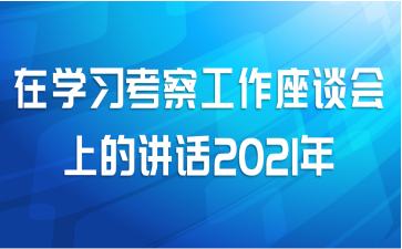 在学习考察工作座谈会上的讲话2021年