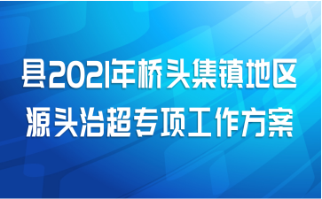 县2021年桥头集镇地区源头治超专项工作方案