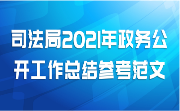 司法局2021年政务公开工作总结参考范文