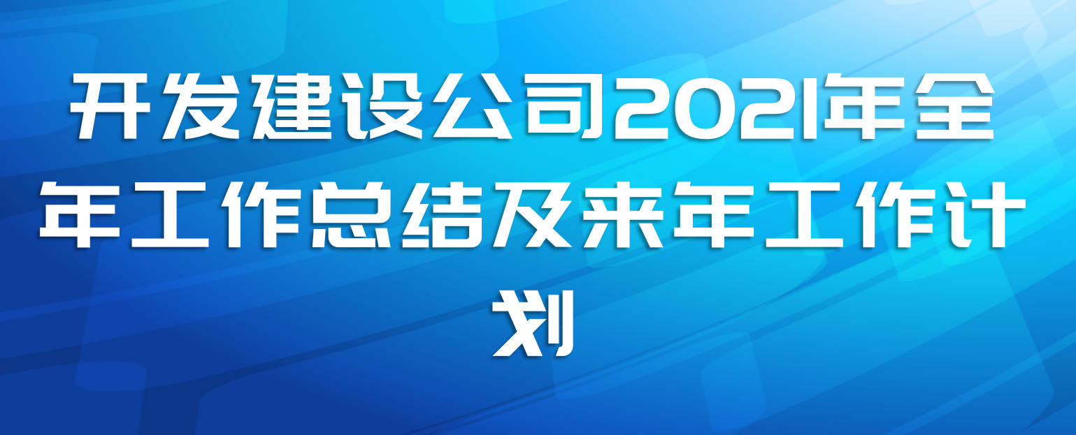开发建设公司2021年全年工作总结及来年工作计划