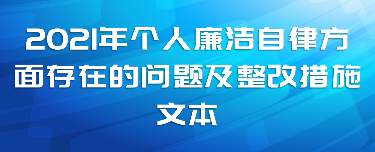2021年个人廉洁自律方面存在的问题及整改措施文本