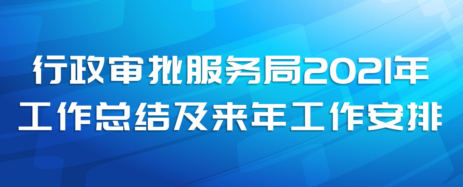 行政审批服务局2021年工作总结及来年工作安排
