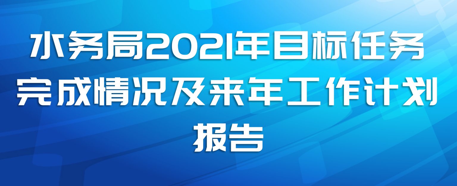 水务局2021年目标任务完成情况及来年工作计划报告