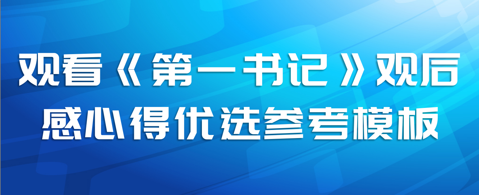 观看《第一书记》观后感心得优选参考模板