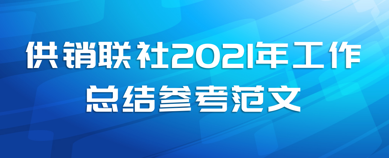 供销联社2021年工作总结参考范文