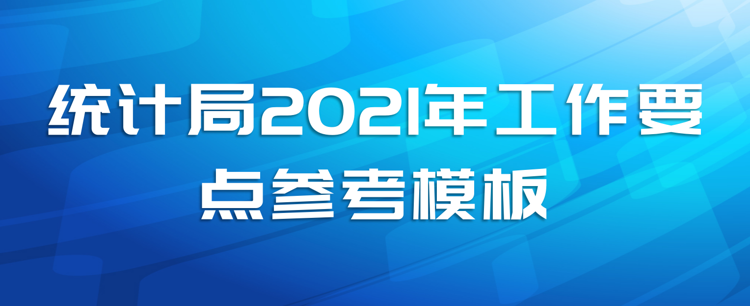 统计局2021年工作要点参考模板