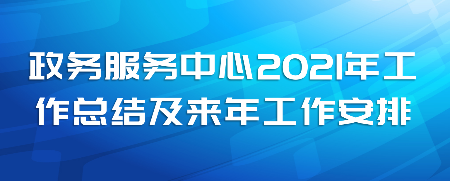 政务服务中心2021年工作总结及来年工作安排