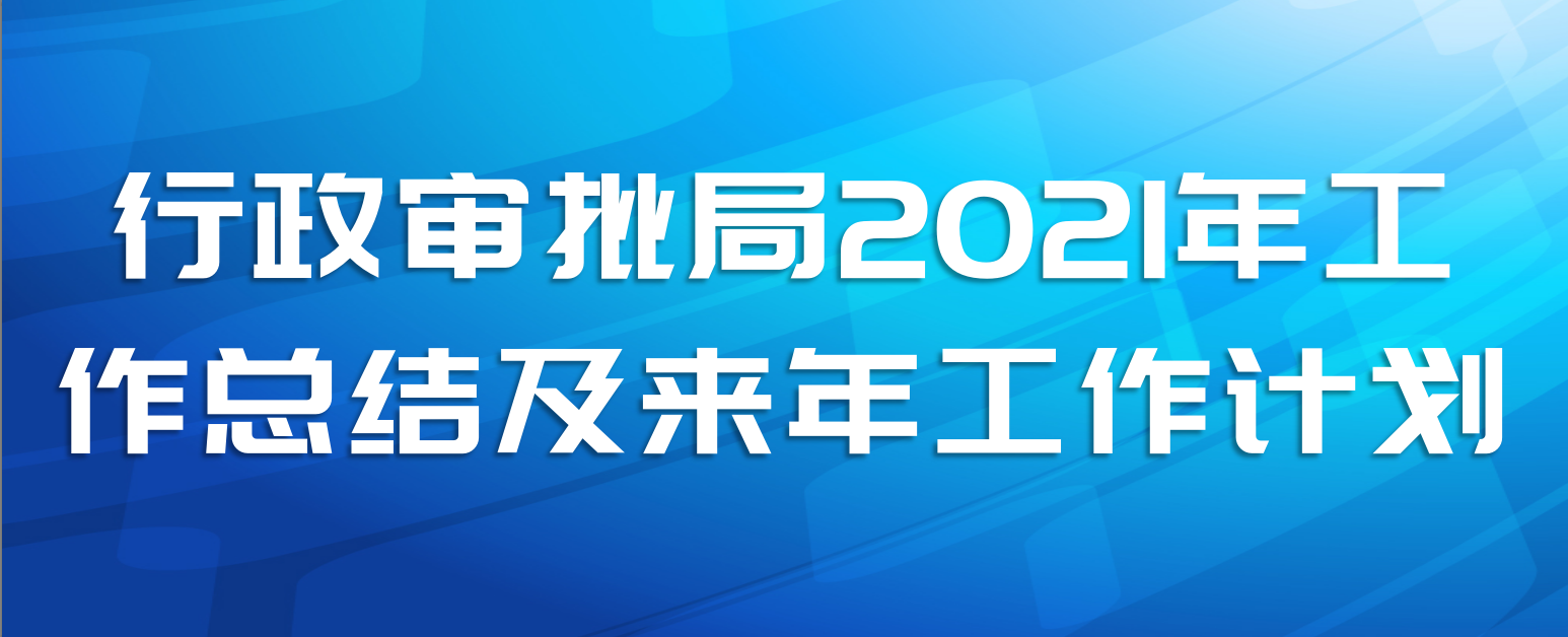 行政审批局2021年工作总结及来年工作计划