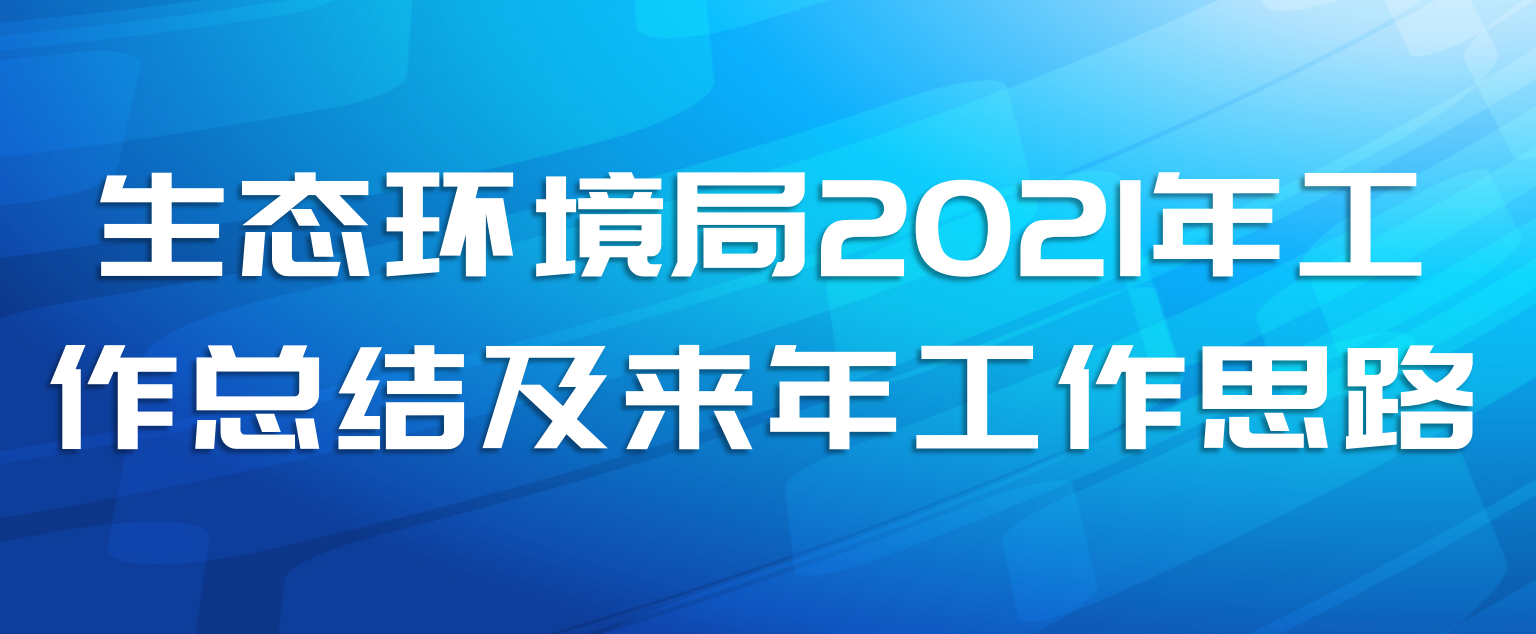 生态环境局2021年工作总结及来年工作思路
