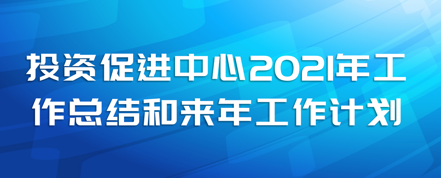 投资促进中心2021年工作总结和来年工作计划