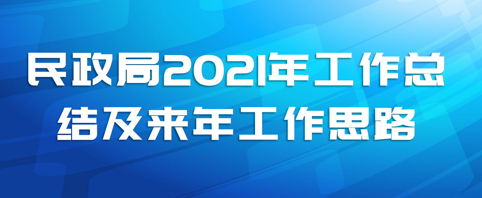 民政局2021年工作总结及来年工作思路