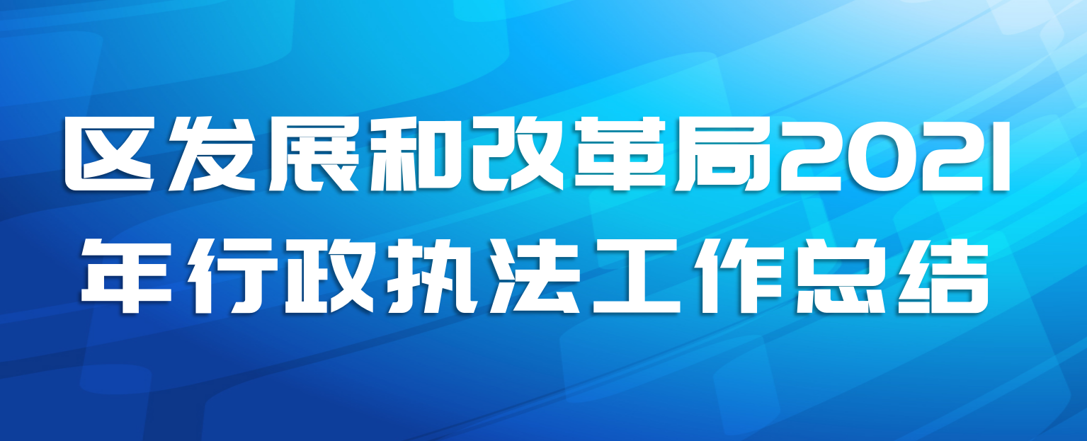 区发展和改革局2021年行政执法工作总结