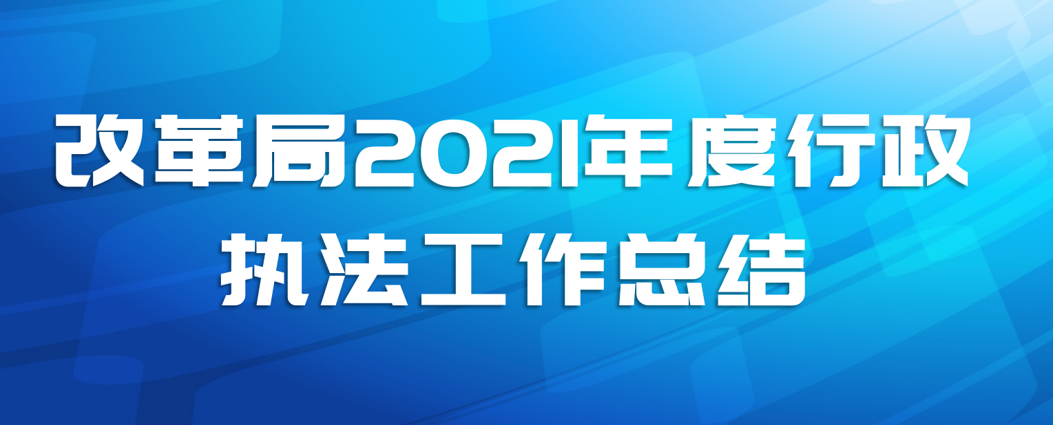 改革局2021年度行政执法工作总结