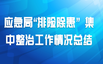 应急局“排险除患” 集中整治工作情况总结