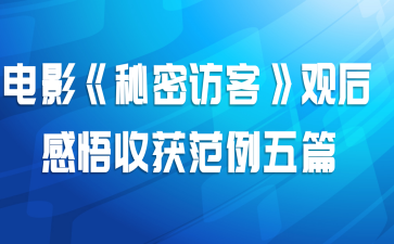 电影《秘密访客》观后感悟收获范例五篇