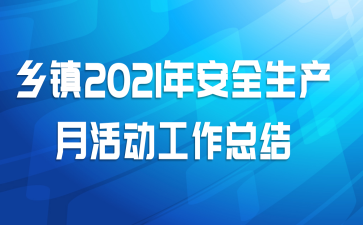 乡镇2021年安全生产月活动工作总结