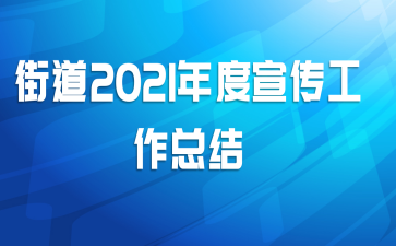 街道2021年度宣传工作总结