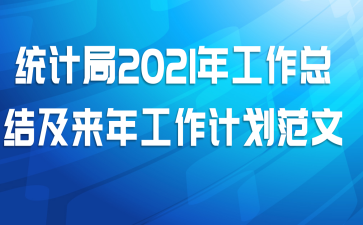 统计局2021年工作总结及来年工作计划范文