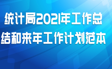 统计局2021年工作总结和来年工作计划范本