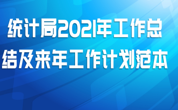 统计局2021年工作总结及来年工作计划范本