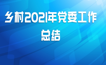 乡村2021年党委工作总结