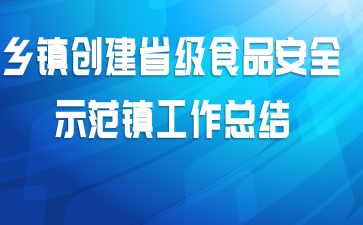 乡镇创建省级食品安全示范镇工作总结