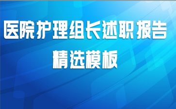 医院护理组长述职报告精选模板