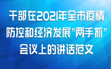 干部在2021年全市疫情防控和经济发展”两手抓”会议上的讲话范文