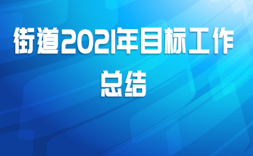 街道2021年目标工作总结