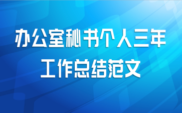 办公室秘书个人三年工作总结范文